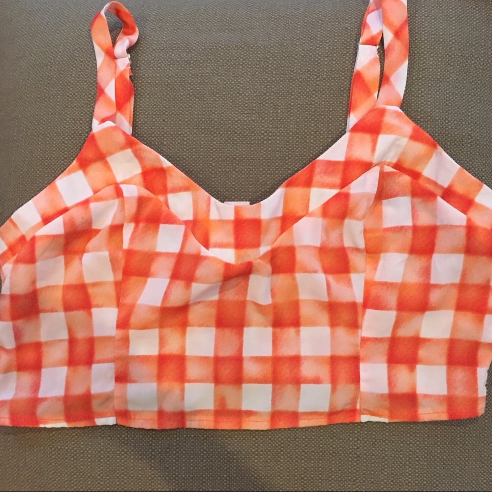 Plaid crop top new with tags